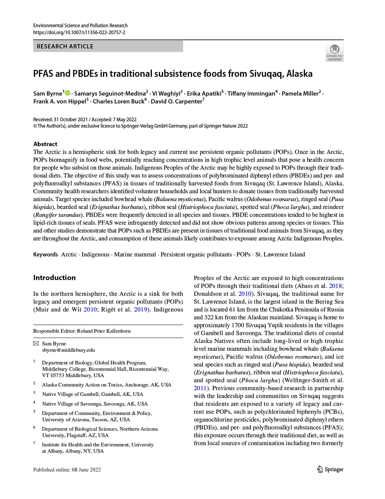 Byrne_2022_PFAS-and-PBDEs-in-traditional-foods-from-Sivuqaq_cover